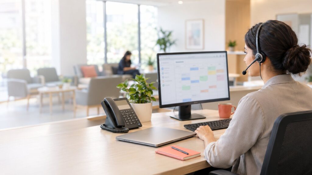 AI EHR integration connecting a voice agent to a medical practice EMR