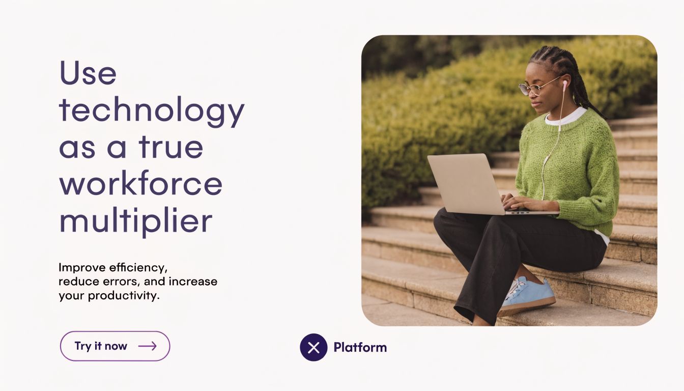 A woman working on her laptop while sitting on outdoor stairs in a park setting.