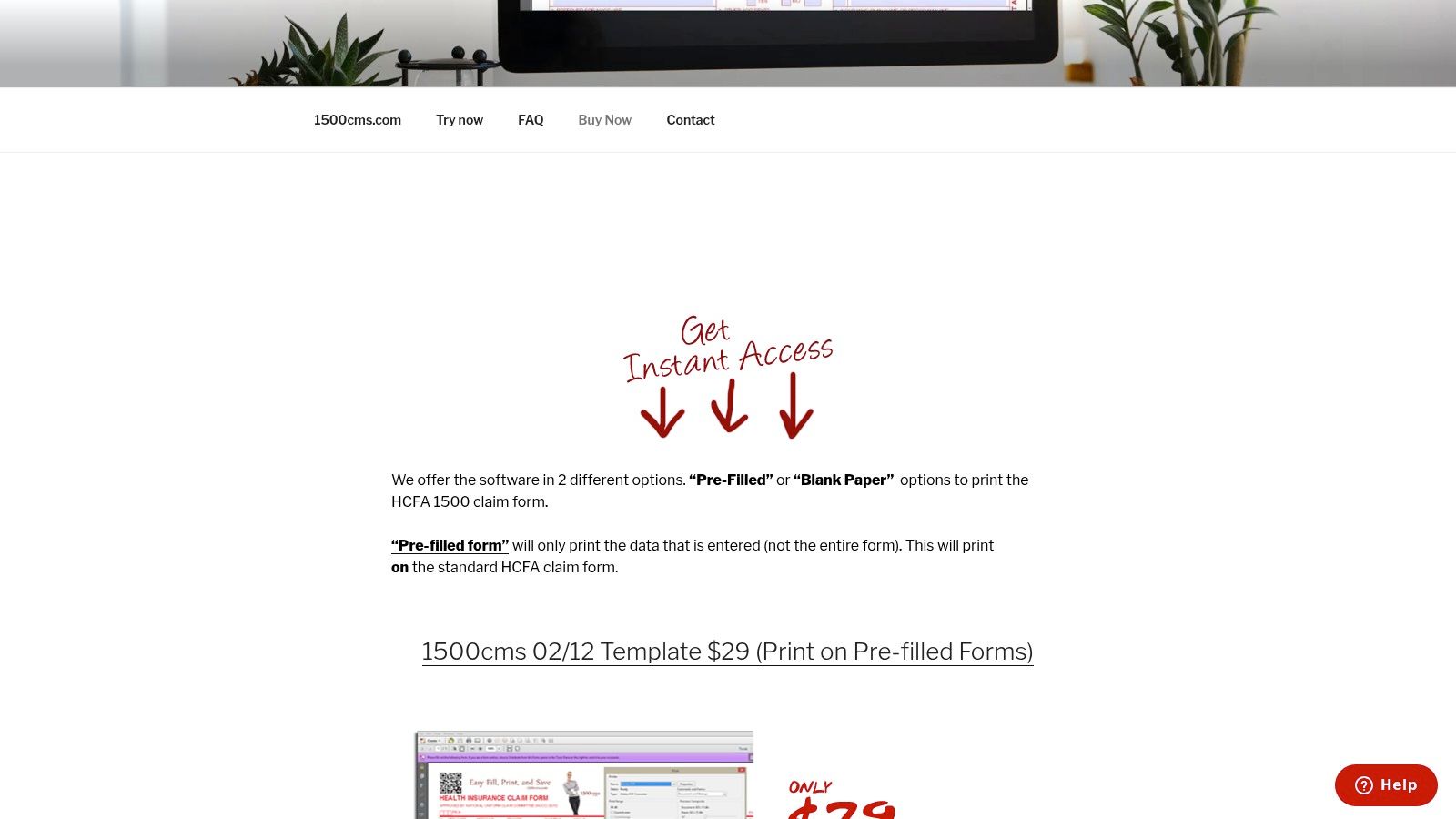 1500cms.com – Fillable CMS‑1500 template